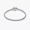 Herzverschluss-Armband mit Nieten aus Sterlingsilber Herzverschluss-Armband mit Nieten aus Sterlingsilber