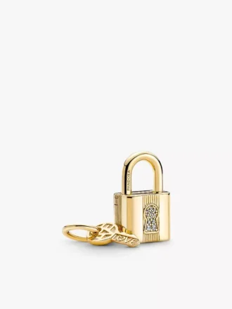 Zweifarbiges Armband und Charm-Set „Schloss und Schlüssel“ (2er-Set) Zweifarbiges Armband und Charm-Set „Schloss und Schlüssel“ (2er-Set)