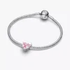 „Hope Heart“-Charm aus Sterlingsilber mit rosa Emaille „Hope Heart“-Charm aus Sterlingsilber mit rosa Emaille