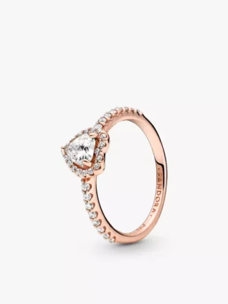 Stacking-Ring-Set „Heart of Rose Princess Wishbone“ (2er-Set)