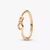 Infinity-Knoten-Ring, 14-karätig vergoldet Infinity-Knoten-Ring, 14-karätig vergoldet