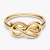 Infinity-Knoten-Ring, 14-karätig vergoldet Infinity-Knoten-Ring, 14-karätig vergoldet