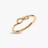 Infinity-Knoten-Ring, 14-karätig vergoldet Infinity-Knoten-Ring, 14-karätig vergoldet