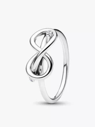 Infinity-Knoten-Ring aus Sterlingsilber