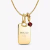 Januar-Dangle Charm-Halsketten-Set mit gravierbarer Kette, 3er-Set Januar-Dangle Charm-Halsketten-Set mit gravierbarer Kette, 3er-Set