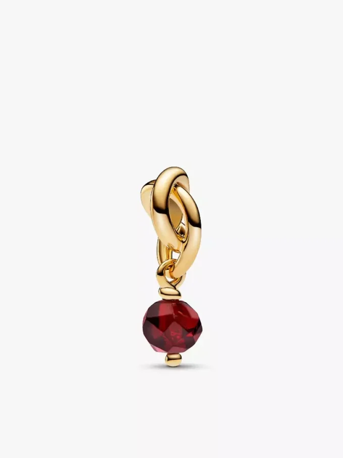 Januar-Dangle Charm-Halsketten-Set mit gravierbarer Kette, 3er-Set Januar-Dangle Charm-Halsketten-Set mit gravierbarer Kette, 3er-Set