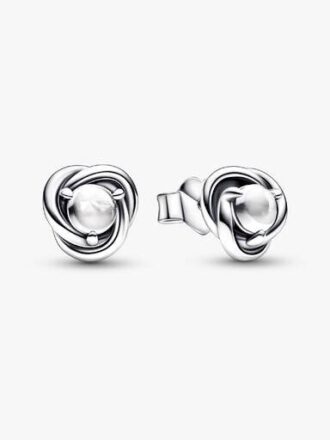August-Geburtsstein Eternity Circle Ohrringe – Sterlingsilber