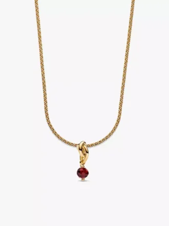 Juli Eternity Circle Dangle Charm Halskette, 2er-Set