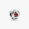 „July True Red Eternity Circle“-Charm – Sterlingsilber