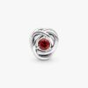 „July True Red Eternity Circle“-Charm – Sterlingsilber