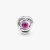 „July True Red Eternity Circle“-Charm – Sterlingsilber
