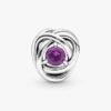 „July True Red Eternity Circle“-Charm – Sterlingsilber