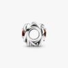 „July True Red Eternity Circle“-Charm – Sterlingsilber