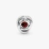 „July True Red Eternity Circle“-Charm – Sterlingsilber