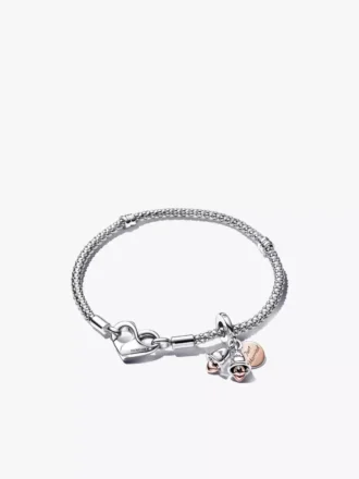 Just Married zweifarbiges Hochzeitsglocken-Charm- und Armband-Set, 2er-Set Just Married zweifarbiges Hochzeitsglocken-Charm- und Armband-Set, 2er-Set