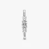Klarer Dreisteinring aus Sterlingsilber Klarer Dreisteinring aus Sterlingsilber