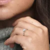 Klarer Herz-Solitärring aus Sterlingsilber Klarer Herz-Solitärring aus Sterlingsilber