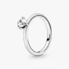 Klarer Herz-Solitärring aus Sterlingsilber Klarer Herz-Solitärring aus Sterlingsilber