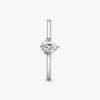 Klarer Herz-Solitärring aus Sterlingsilber Klarer Herz-Solitärring aus Sterlingsilber