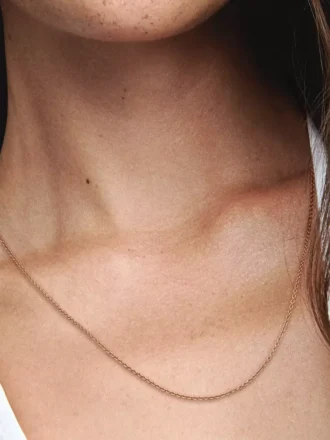 Klassische Kabelkette 14 Karat Roségold-Beschichtung