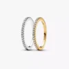 Klassisches funkelndes Ring-Set, 2er-Set Klassisches funkelndes Ring-Set, 2er-Set