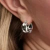 Kleine gewellte Ohrringe – Sterlingsilber