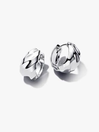 Kleine gewellte Ohrringe – Sterlingsilber