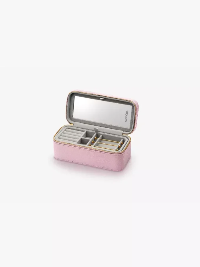 Kleine rosa Schmuckschatulle, metallfrei Kleine rosa Schmuckschatulle, metallfrei