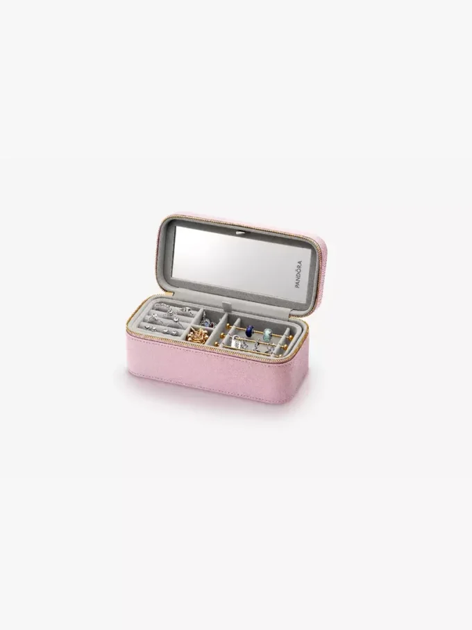 Kleine rosa Schmuckschatulle, metallfrei Kleine rosa Schmuckschatulle, metallfrei