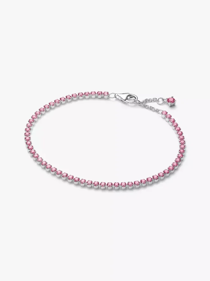 Kleines Tennisarmband in Rosa aus Sterlingsilber Kleines Tennisarmband in Rosa aus Sterlingsilber