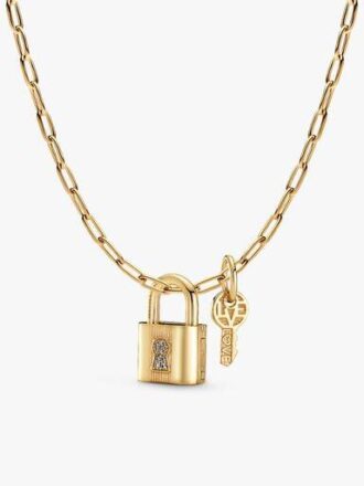 Laras „Lock & Key“-Charm-Halsketten-Set – 2er-Set