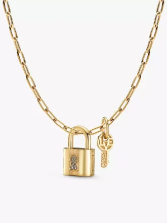 Laras Vorhängeschloss- und Schlüssel-Charm-Halskettenset (2er-Set)