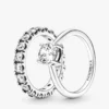 „Light as Air“ Solitär-Stacking-Ring-Set, 2er-Set „Light as Air“ Solitär-Stacking-Ring-Set, 2er-Set