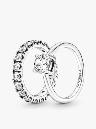 „Light as Air“ Solitär-Stacking-Ring-Set, 2er-Set