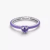 Lila Chakra-Herzring aus Sterlingsilber Lila Chakra-Herzring aus Sterlingsilber