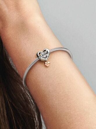 „Love You Best Friend“-Herz-Charm – Sterlingsilber, 14-karätige Roségoldbeschichtung