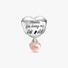 „Love You Mom“-Herz-Charm – Sterlingsilber, 14 Karat Roségold-Beschichtung