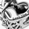 „Love you mom“ Infinity-Herz-Charm aus Sterlingsilber „Love you mom“ Infinity-Herz-Charm aus Sterlingsilber