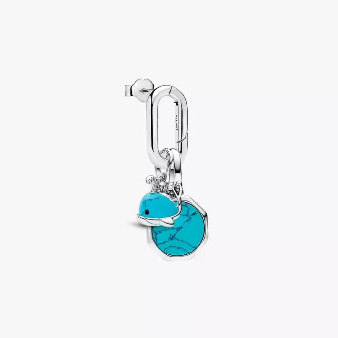 „Luck of the Whale“-Dangle Charm-Ohrring-Set mit 3 Charms „Luck of the Whale“-Dangle Charm-Ohrring-Set mit 3 Charms