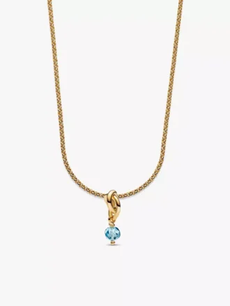 March Eternity Circle Dangle Charm Halskettenset, 2er-Set