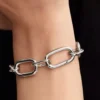 Markantes Gliederarmband aus Sterlingsilber Markantes Gliederarmband aus Sterlingsilber