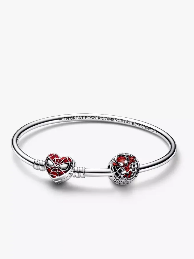 Marvel Spider-Man Charm- und Bangle-Set, 2er-Set Marvel Spider-Man Charm- und Bangle-Set, 2er-Set