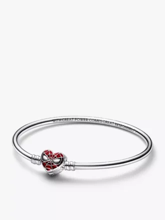 Pandora Moments Marvel Spider-Man-Masken-Verschluss-Bangle aus Sterlingsilber Pandora Moments Marvel Spider-Man-Masken-Verschluss-Bangle aus Sterlingsilber