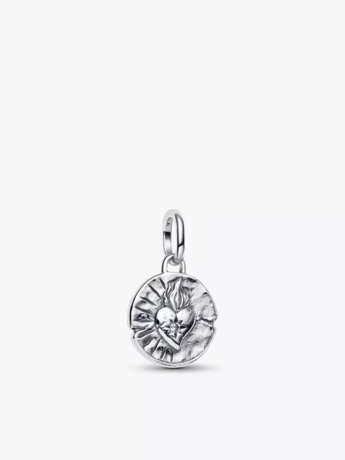 Herz-Medaillon-Charm-Halskette, 2er-Set Herz-Medaillon-Charm-Halskette, 2er-Set