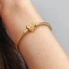 Mein Pandora Daisy Herzverschluss-Snake Chain-Armband 0,009 ct TW, 14-karätige Vergoldung Mein Pandora Daisy Herzverschluss-Snake Chain-Armband 0,009 ct TW, 14-karätige Vergoldung