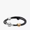 Metallic-Charm-Armband-Set mit gepufften Herzen, 4er-Set Metallic-Charm-Armband-Set mit gepufften Herzen, 4er-Set