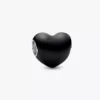 Schwarzer Herz-Charm aus Sterlingsilber Schwarzer Herz-Charm aus Sterlingsilber