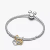 Mickey-Mouse- und Minnie-Mouse-Armband-Set mit teilbaren Dangle Charms, 2er-Set Mickey-Mouse- und Minnie-Mouse-Armband-Set mit teilbaren Dangle Charms, 2er-Set
