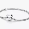 Disney Mickey Mouse Clasp Moments Snake Chain Armband aus Sterlingsilber Disney Mickey Mouse Clasp Moments Snake Chain Armband aus Sterlingsilber
