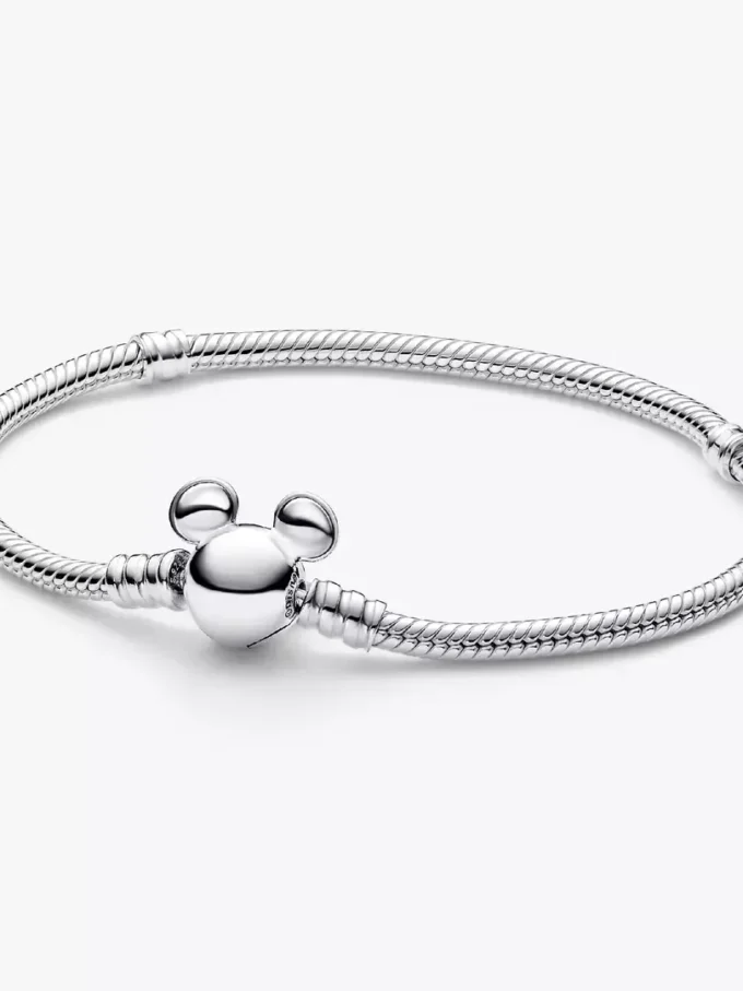 Disney Mickey Mouse Clasp Moments Snake Chain Armband aus Sterlingsilber Disney Mickey Mouse Clasp Moments Snake Chain Armband aus Sterlingsilber